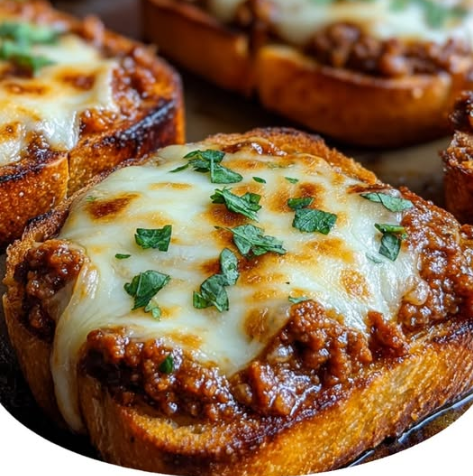 Cheesy Sloppy Joe Toast