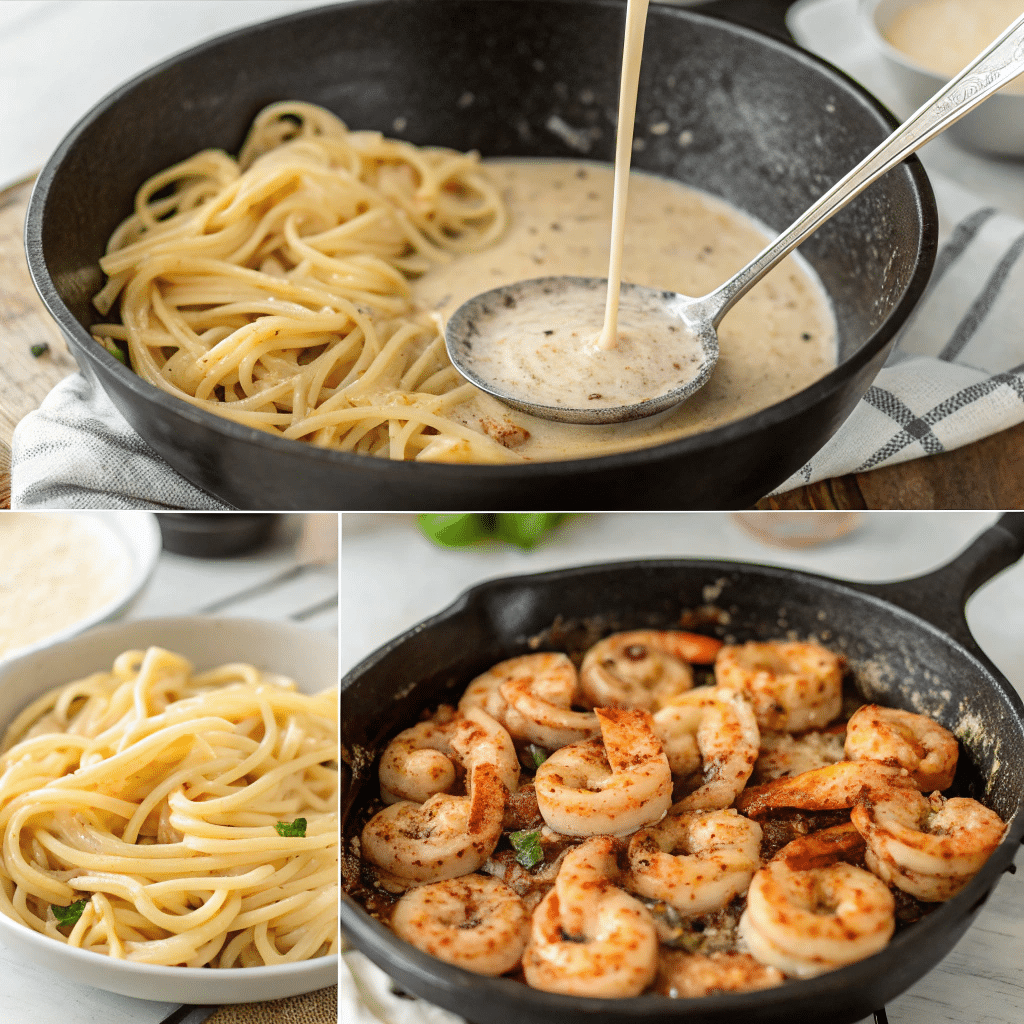 step by step cooking process of blackened shrimp a